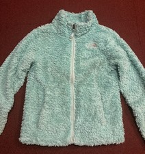 Girl  s The North Face Jacket Size 7/8 Light Green Zip Up