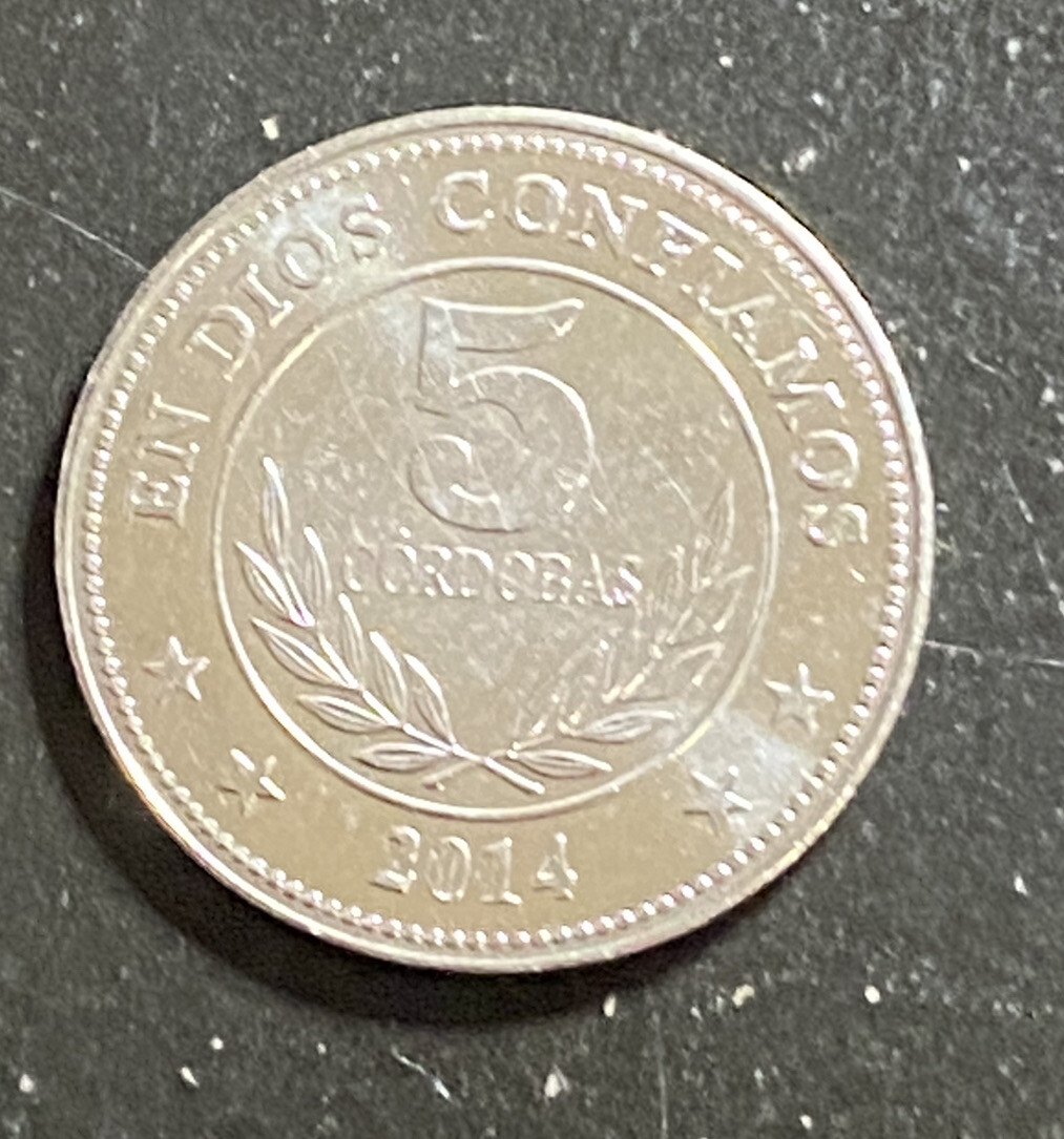 Nicaragua 5 Cordobas 2014 Uncirculated World Coins FREE SHIPPING