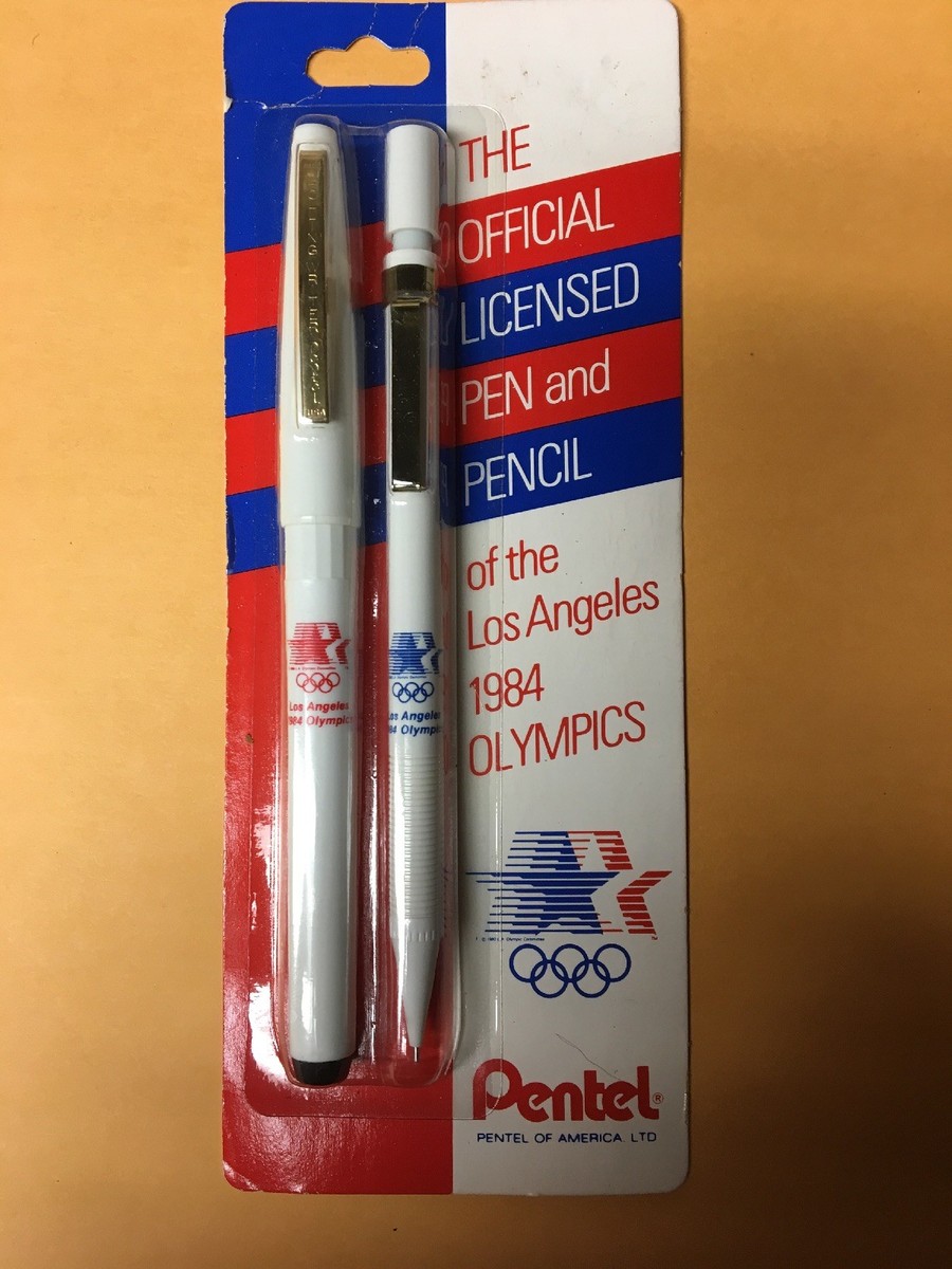 Pentel Official Licensed Pen and Pencil set 1984 Los Angeles