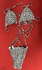 Womens Leopard Bikini 2 Piece Sz Small s262
