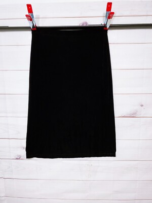 C.l.o.t.h.e.s Womens Skirt Size 1X Black Stretch Pull On Acetate & Spandex
