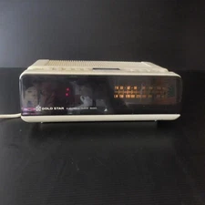 Electronic Clock Radio Alarm GOLD STAR Model RK-305 MADE IN KOREA N3311