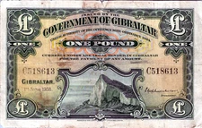 Gibraltar 1 Pound 1938 Pick # 13