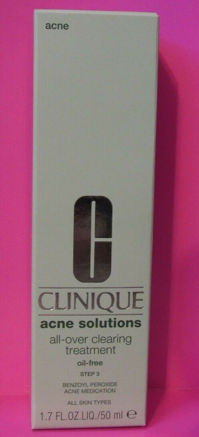 NIB Clinique Acne Solutions All-Over Clearing Treatment Full Size 1.7oz  Fresh