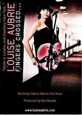 (MOJ28) MAGAZINE ADVERT 11X8'' LOUISE AUBRIE : FINGERS CROSSED ALBUM