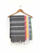 Hammam Turkish Towel 100% Cotton XL 180x99cm Peshtemal Yoga Hamam Pestemal Fouta