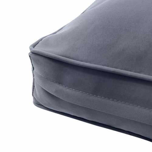 |COVER ONLY| Piped Trim Outdoor Deep Seat Cushion Patio Furniture Cushion Covers - Picture 20 of 169