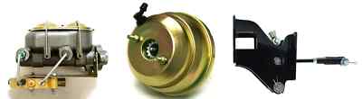 8'' Dual Power Brake Booster Conversion Disc Drum Kit For 1967-1972 Chevy Truck