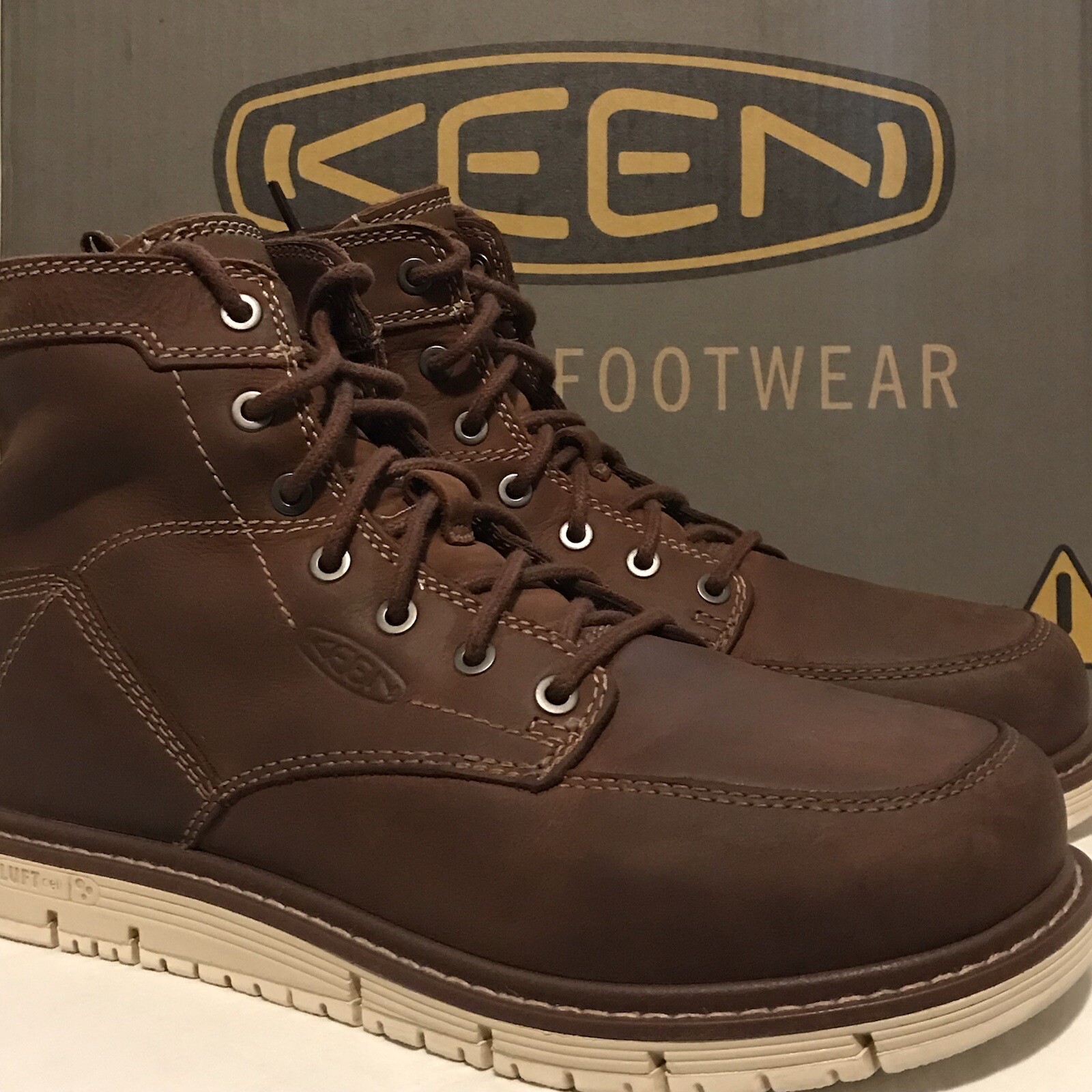 Stivali nuovi Keen Utility da uomo taglia 8 LARGHI San Jose 6” punta morbida 1020146