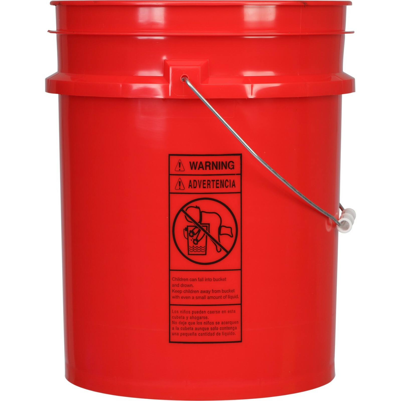 5 Gallon Food Grade Buckets BPA Free with lids pails 90mil Red (Pack of