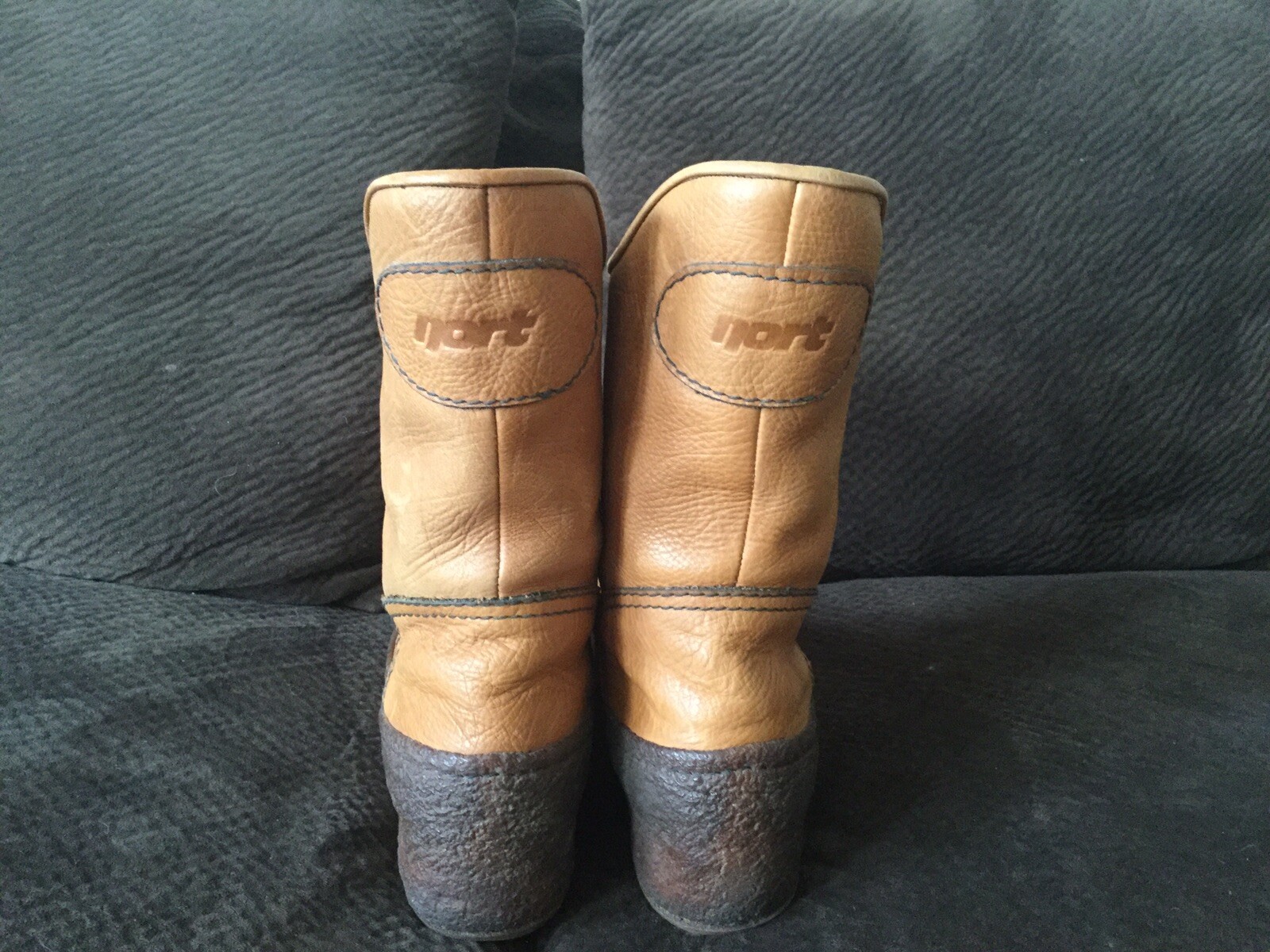 VINTAGE SHOES MEN’S BOOTS STONEFLY MONTEBELLUNA NOVASPORT PALONS SZ43 YELLOW image 5