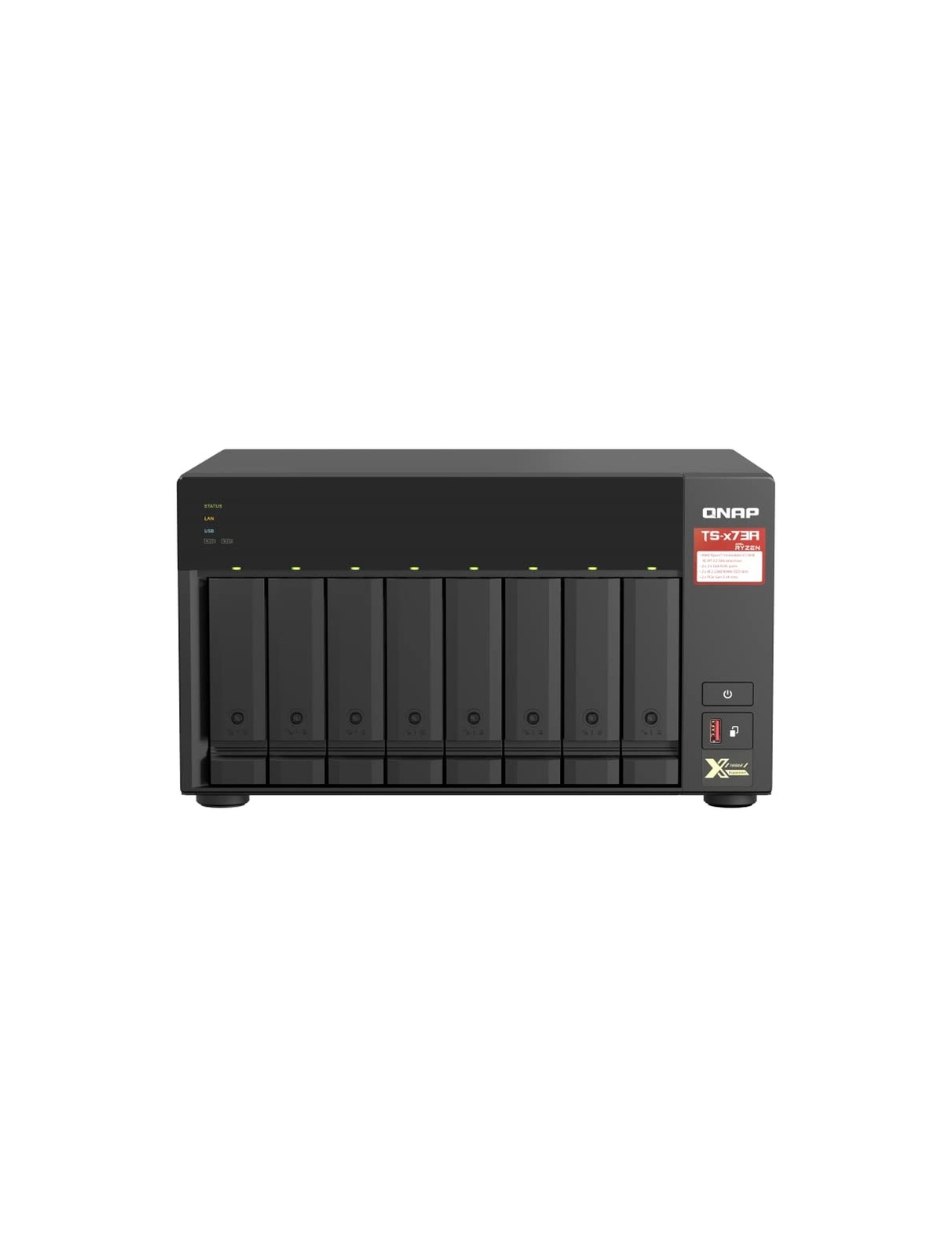 QNAP TS-873A-8G 8 Bay High-Performance NAS with 2 x 2.5GbE Ports and Two PCIe...