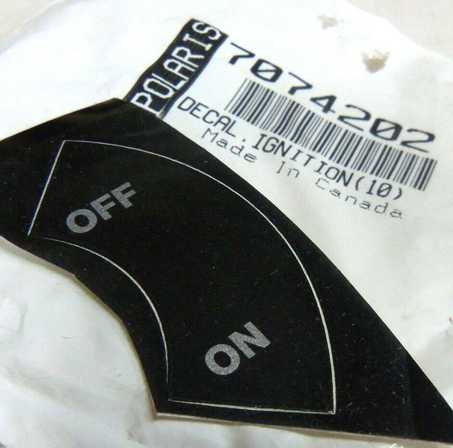 Polaris Snowmobile Ignition On/Off Decal 7074202 OEM OBS for sale ...