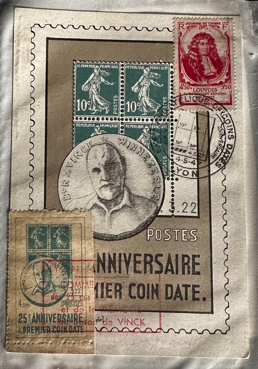 DANS LE PRE（1947年刷） FRANCE 1947 POSTALLY USED STAMP ON STAMP ON POSTCARD STAMPS ON
