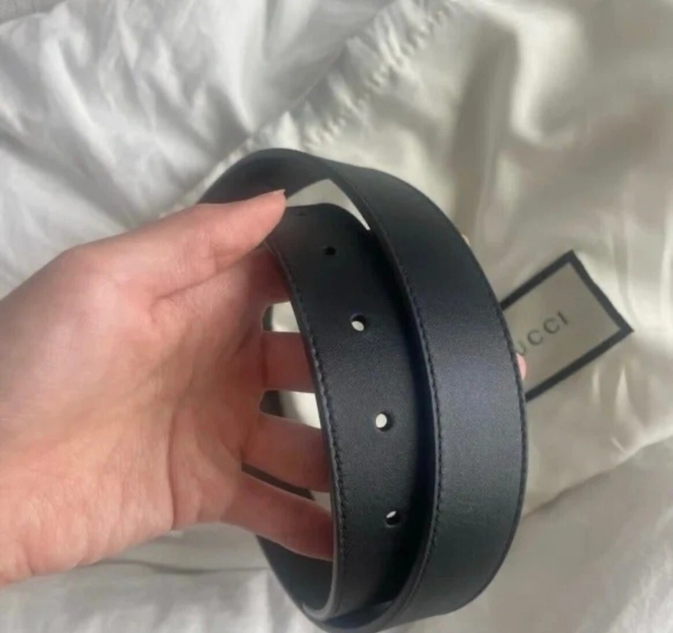 Ремень Gucci GG размер 90 см/100 см черный - Изображение 2 из 4
