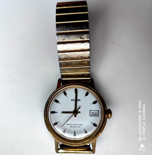 Montre Homme Mécanique KELTON - Boîtier Plaqué Or - Occasion Fonctionnelle