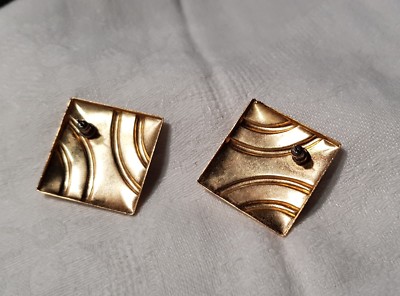 Boucles D'oreilles Vintage Maille Martelée émaillée Multicolore - Clous Pour Femme