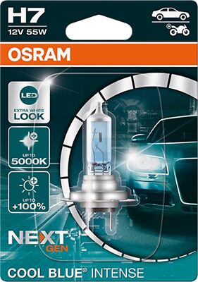 Osram COOL BLUE  INTENSE H7, Halogen-Scheinwerferlampe, LED-Look, 64210CBN-01B