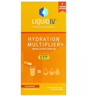Liquid I.V. HYDRATION MULTIPLIER+ Immune Support Drink Mix TANGERINE 6ct 12/2025