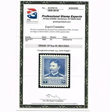 EXCEPTIONAL GENUINE SCOTT #877 MINT PRISTINE OG NH PSE CERT GRADED XF-SUPERB 95