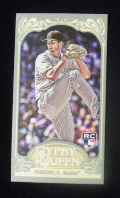2012 Topps Gypsy Queen Mini Queen Back Straight Cut Black Green Variations SP's