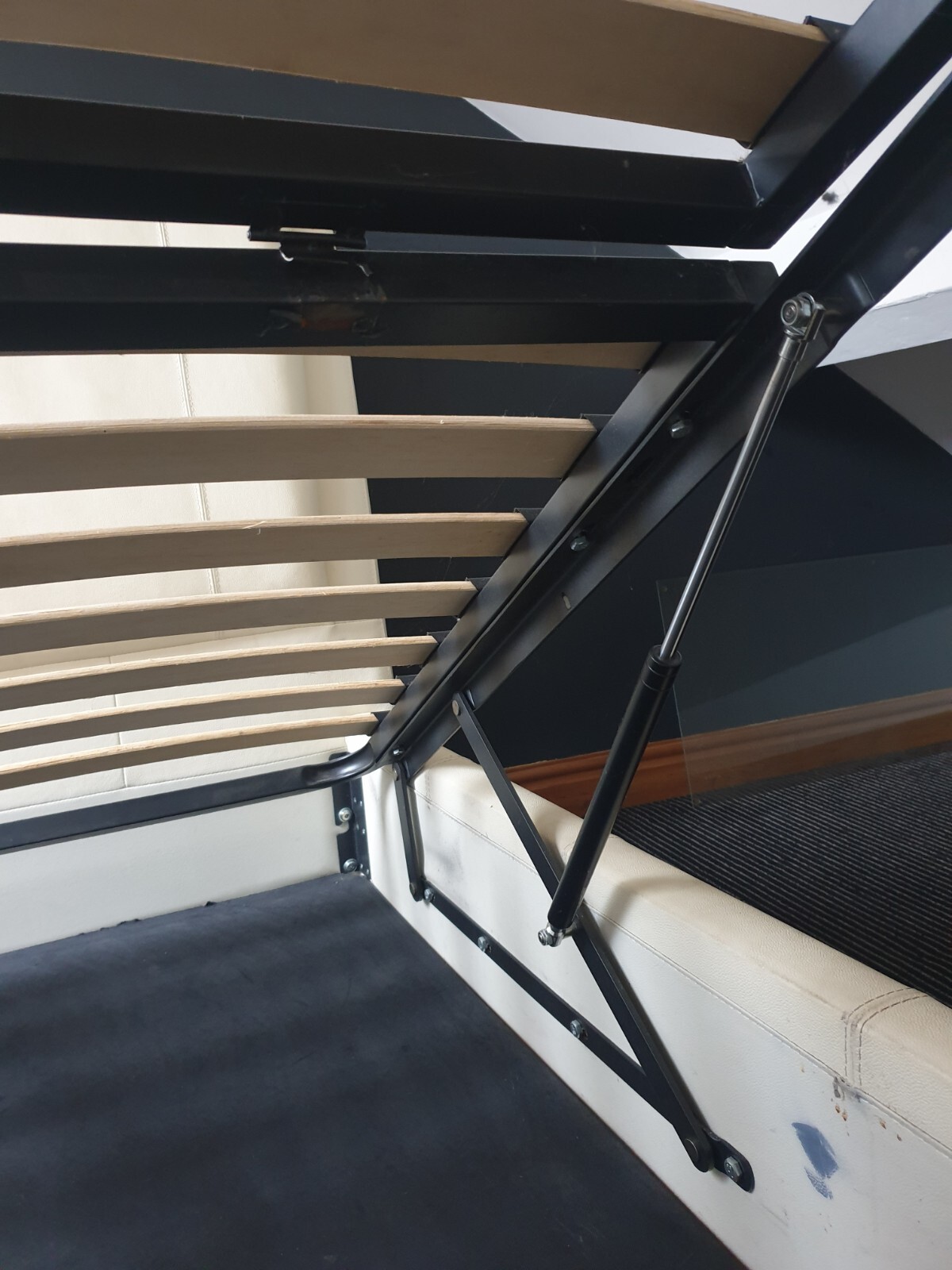 leather ottoman bed double eBay