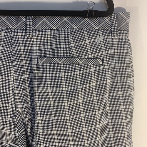 Ashworth Mens Bermuda Shorts Black/White Plaid Size 38W 100% Cotton #773 - Picture 10 of 13