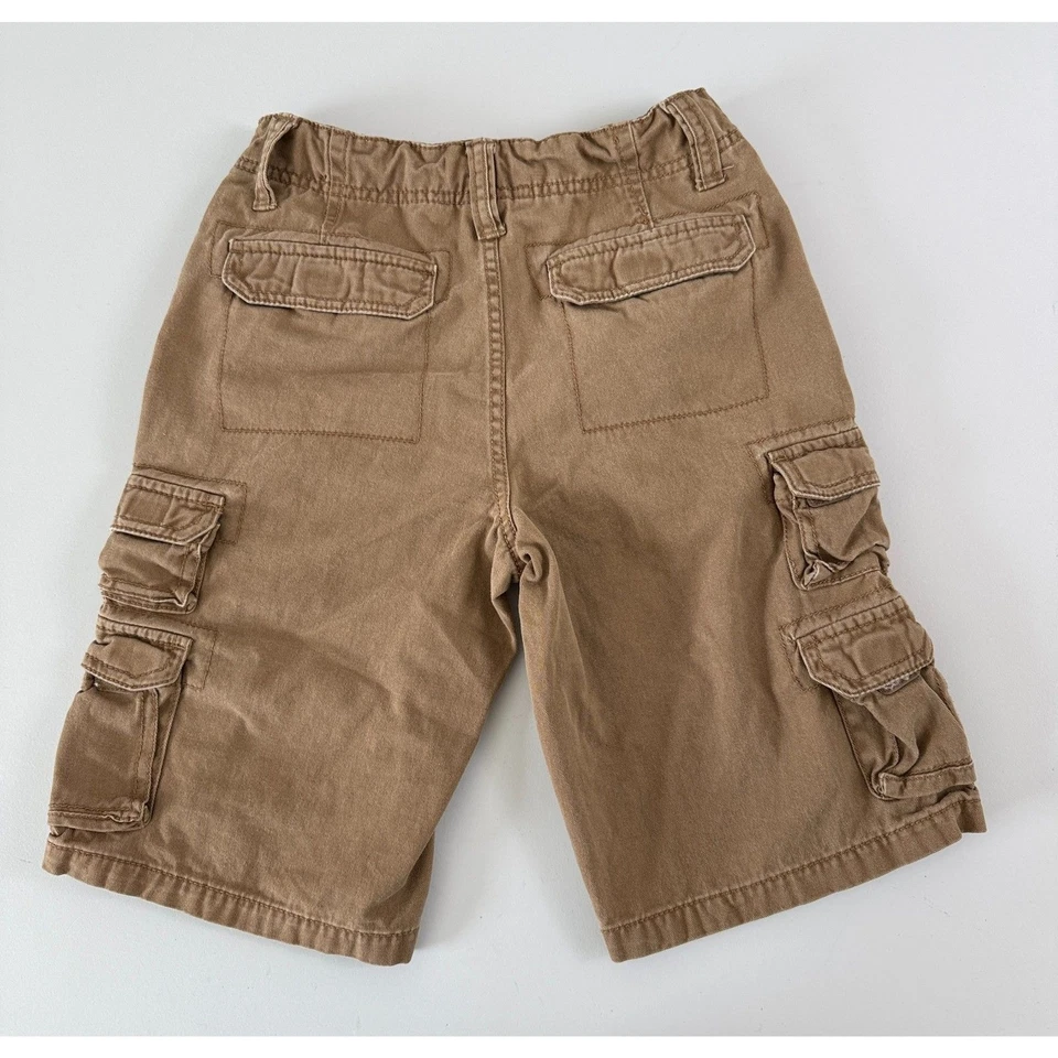 Pantalones Cortos Carga OP Ocean Pacific Niños Tostado Caqui 100% Algodón Cintura Ajustable Talla 8 Foto 2 de 4