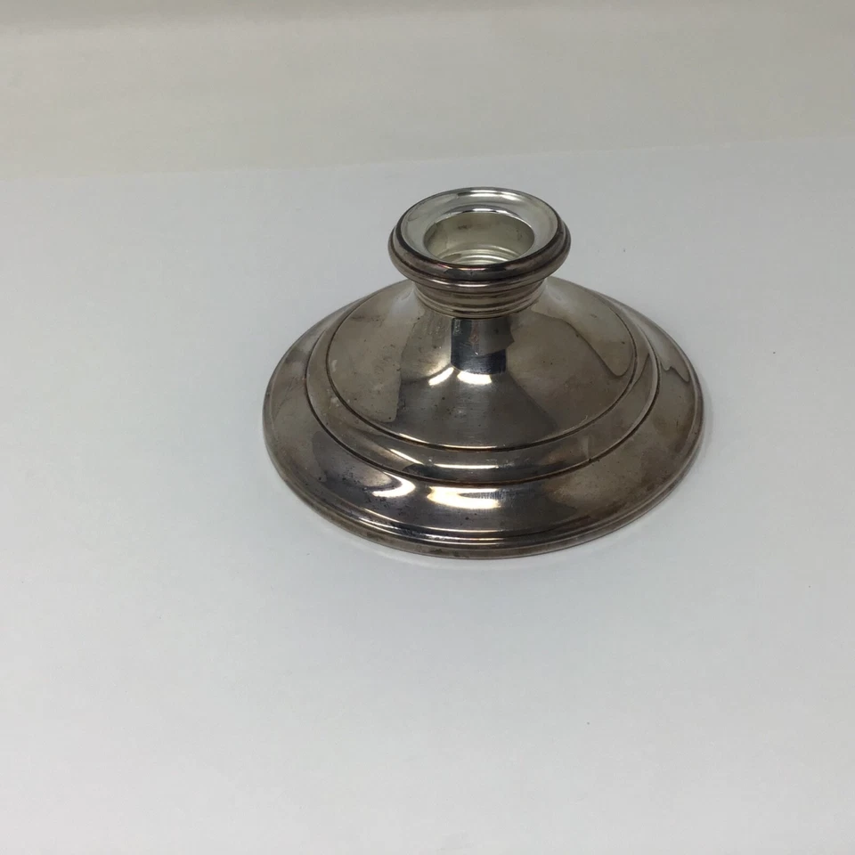 "Juego de dos candelabros vintage GORHAM enchapados en plata de 3 luces de 12""" Foto 4 de 4