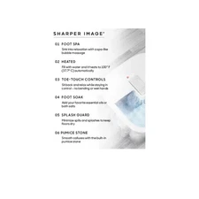 SHARPER IMAGE Foot Bath Massager, Heated Bubble Massage Rollers. Free Shipping.