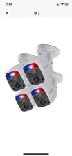 Swann SRPRO-4KRQWB4 PRO-4KRQ 4 pack color night vision BNC IP66 PIR Siren Lights
