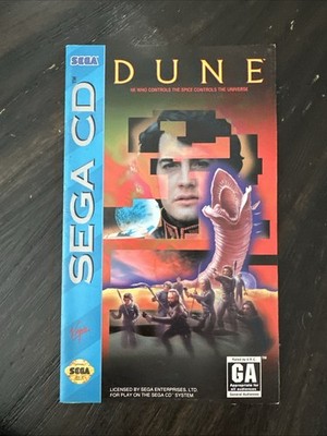 Sega CD Manual Only DUNE W/Reg Card Writing In Manual See Picture
