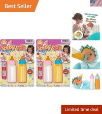 4 Pack Doll Baby Bottles - Fun Sensory Toy for Parties and Playtime Adventures