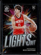 2024-25 Panini Donruss Optic Reed Sheppard Lights Out RC Holo Rookie #13 Rockets