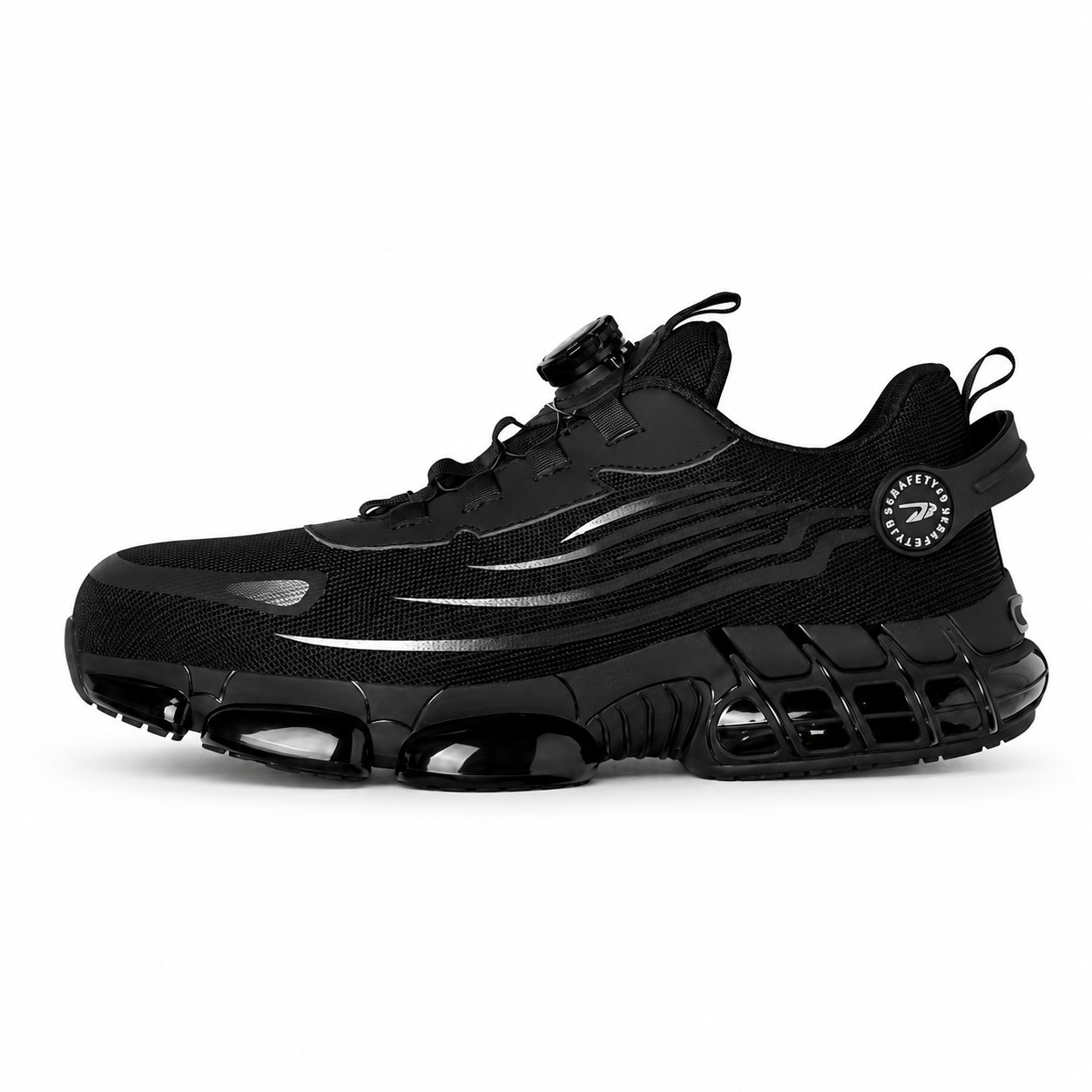 Steel Toe Safety Shoes Men Anti Smash Puncture Resistant Work Sneakers Black 9.5