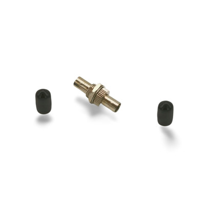 1in ST Fiber Optic Flange Mount Adapter (Metal Simplex) - Silver