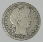 1914 Barber Half Dollar GOOD Silver 50c