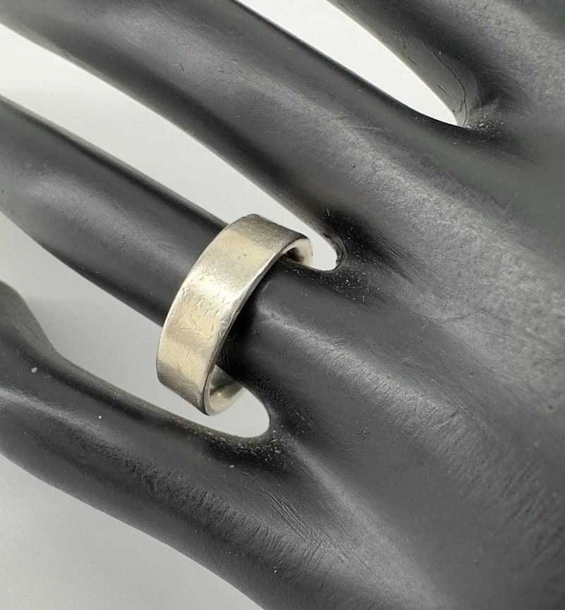 Sterling Silver 925 Wedding Band 5.7mm Wide Size 6.5
