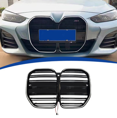 For 2021-25 BMW 4-Series 2-Door G22 Dual Line W/LED Front Bumper Grille Replace