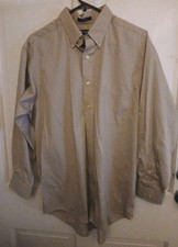 Chaps Men's Brown LS Button Down Dress Shirt Sz L