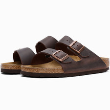 Birkenstock Arizona Habana Oiled Leather Two-strap Sandal Men And Women Shoes