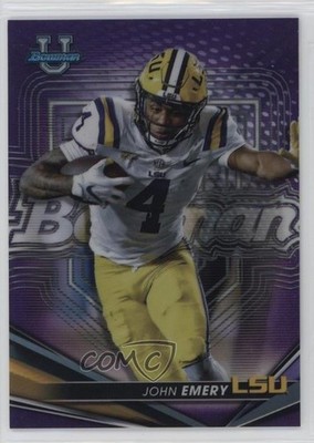 2022-23 Bowman U Purple Refractor 75/250 John Emery Jr John Emery #20 ms9