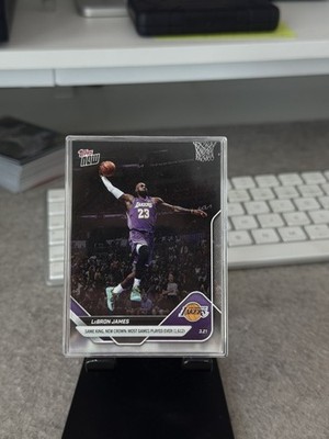 2026 Topps Now #221 LeBron James Same King, New Crown Most Games Played Ever