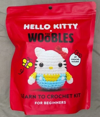 The Woobles Wobbles Crochet Kit For Beginners Hello Kitty Brand New