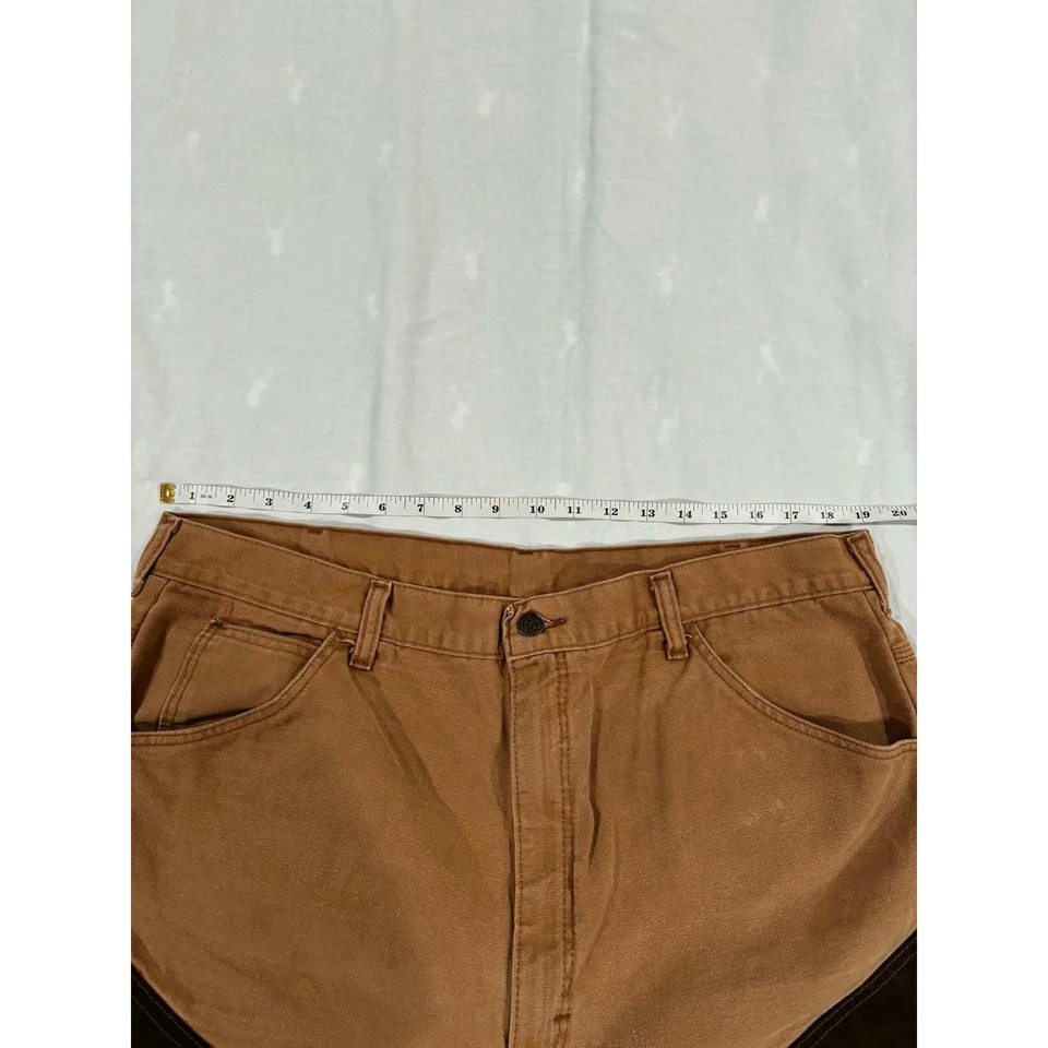 Pantalones de trabajo Red Head para hombre W42 L-M marrón lona doble rodilla carpintero Foto 4 de 4