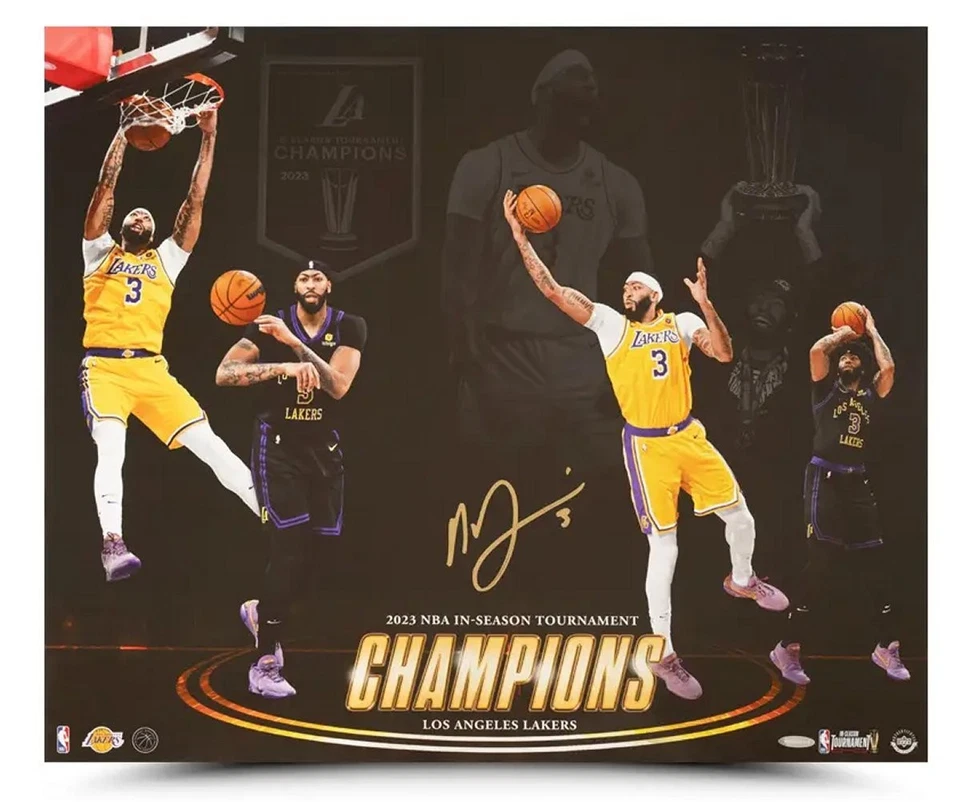Фотография Энтони Дэвиса с автографом 20X24 Lakers «Резюме чемпионата» UDA