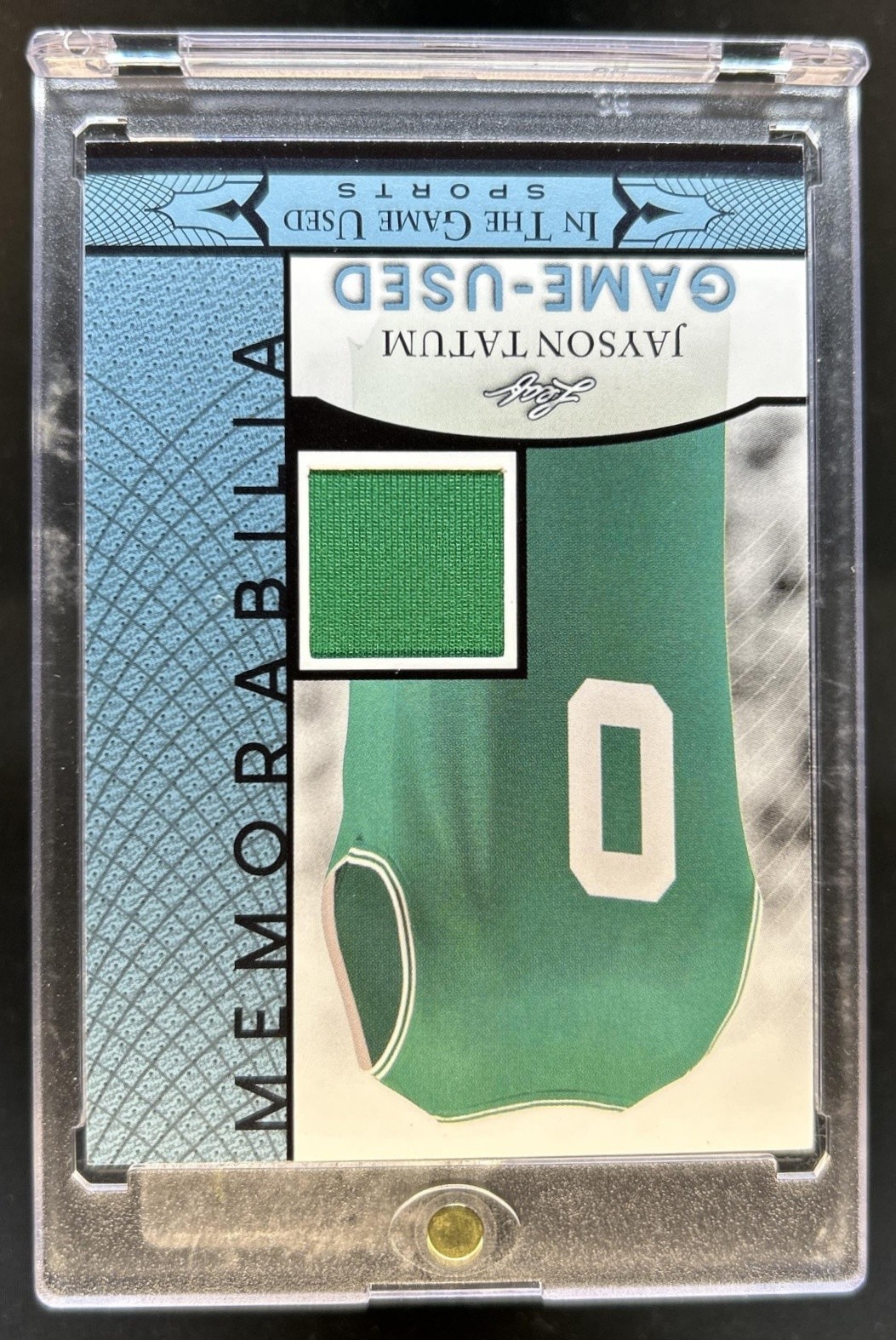 2024 Leaf In The Sports Jayson Tatum Memorabilia Platinum Game Used Jersey #59