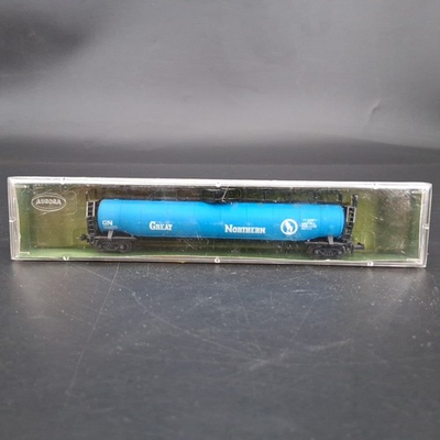 #ad Aurora N Scale Gauge Postage Stamp Trains No. 4870 300 Great Northern Jumbo Tank $14.99