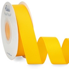 25 Yards Maize Yellow Grosgrain Ribbon 1 Inch Continuous DIY Hair Bows Wrap