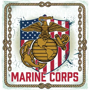 US Army USA Marines Marine Corps Self Adhesive Vinyl Sticker